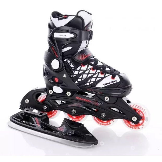Tempish kinderschaatsen CLIPS DUO zwart/rood foto 1