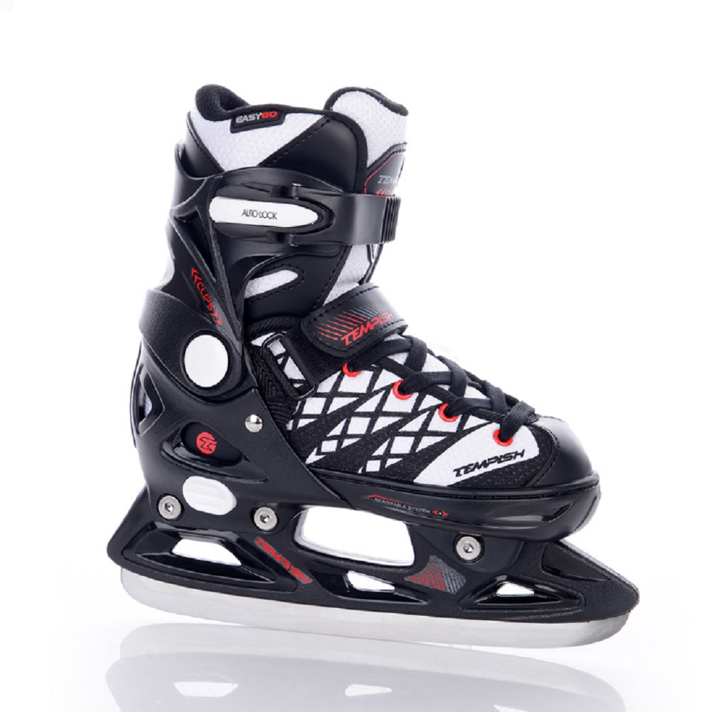 Tempish kinderschaatsen CLIPS DUO zwart/rood 2