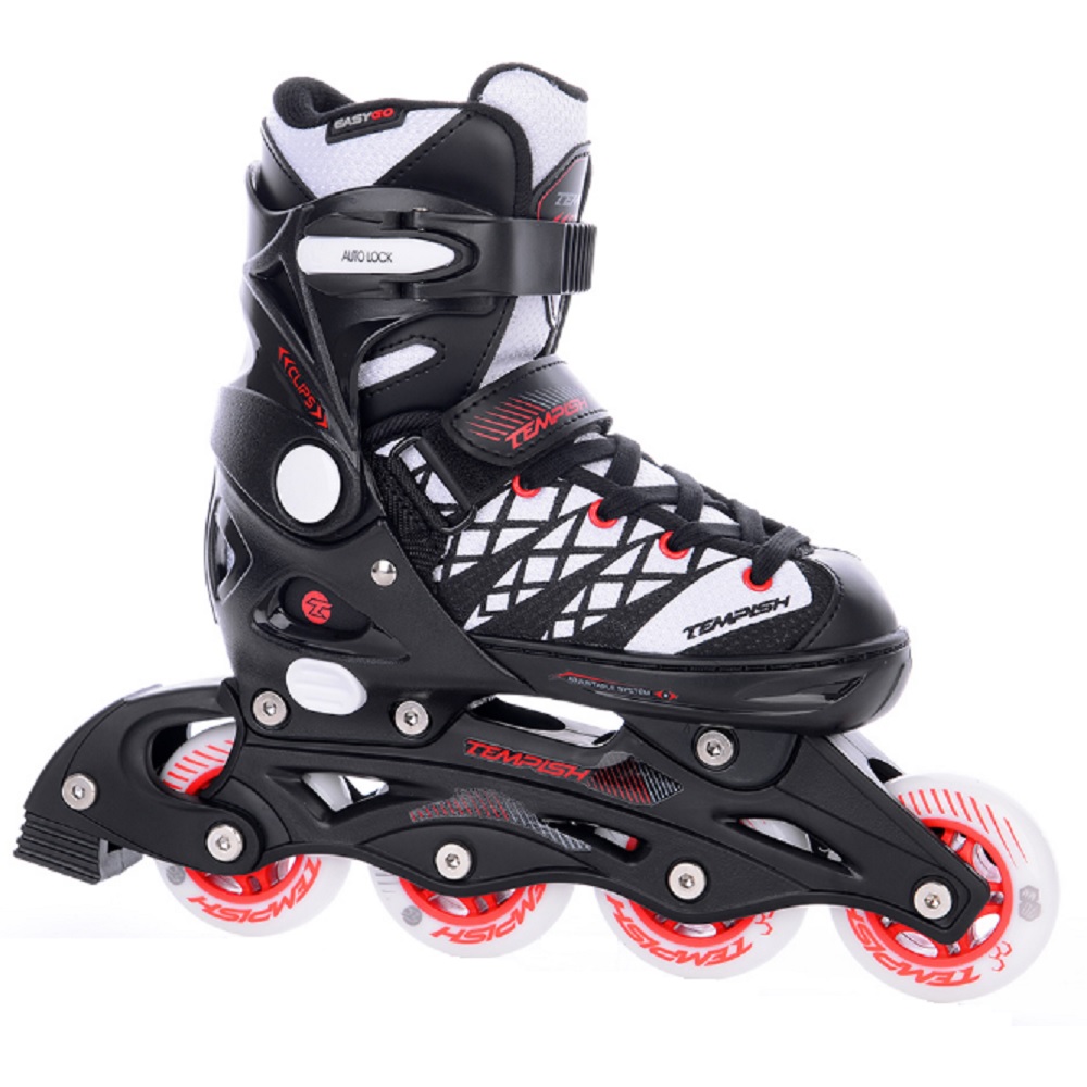 Tempish kinderschaatsen CLIPS DUO zwart/rood 3