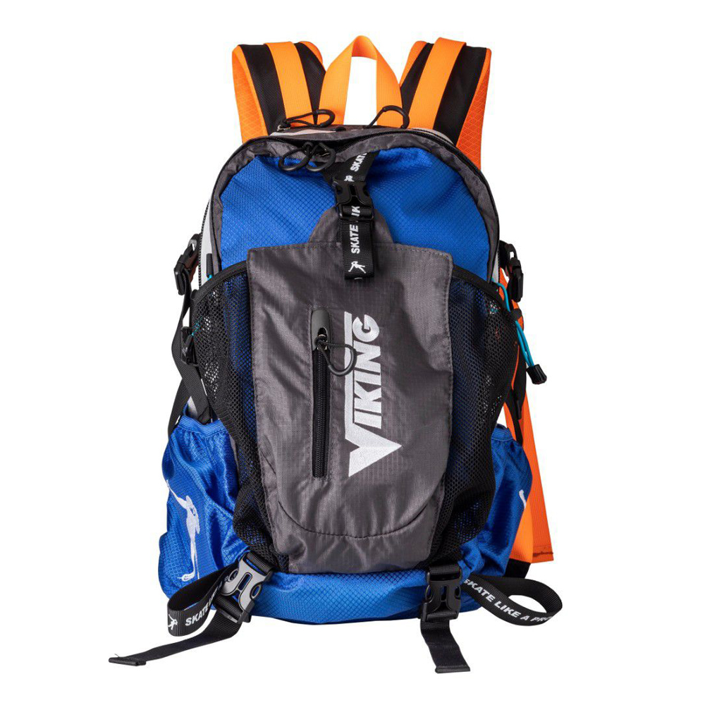 schaats rugtas 30 liter zwart-blauw