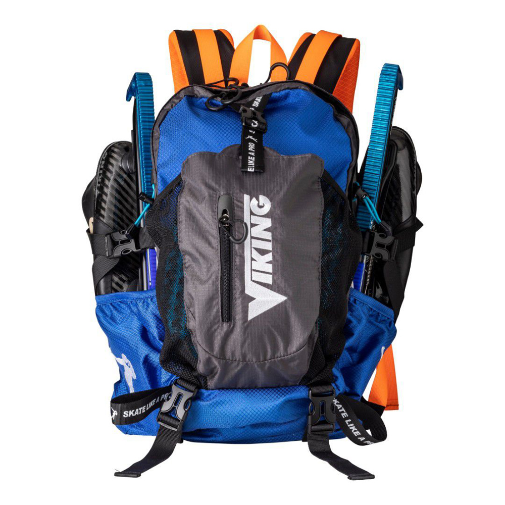 schaats rugtas 30 liter zwart-blauw
