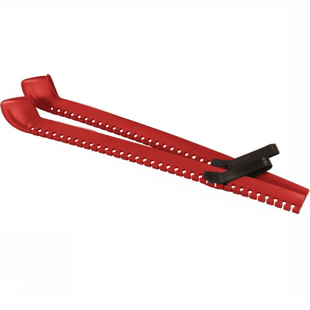 Schaatsenshop universele noren schaatsbeschermers rood foto 1