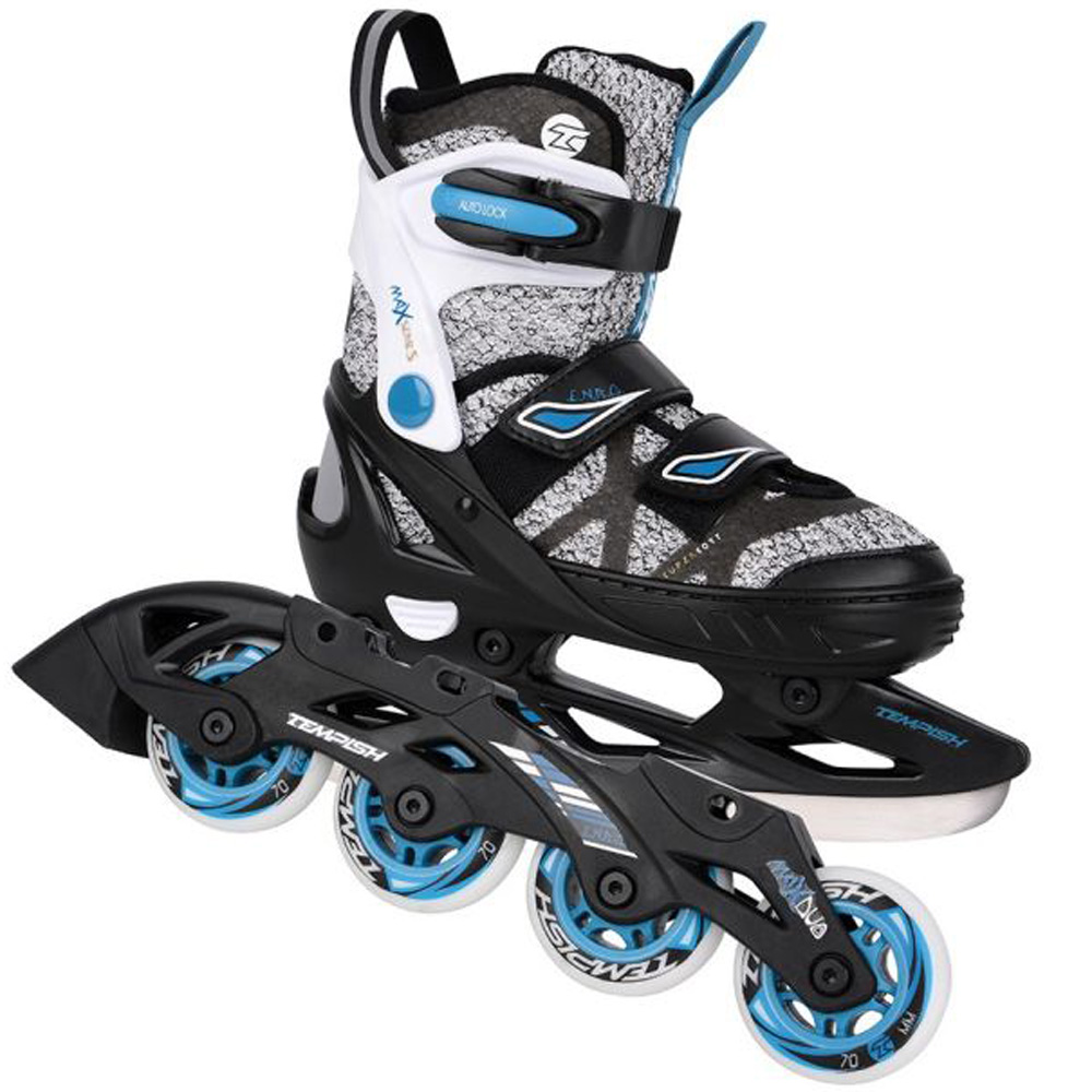 tempish kinderschaatsen ENBO DUO zwart blauw